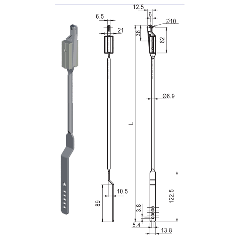 LG002-1A Slat Nascadh Accessories Lock Tionscail