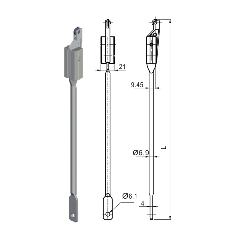 LG002-3 Slat Nascadh Accessories Lock Tionscail